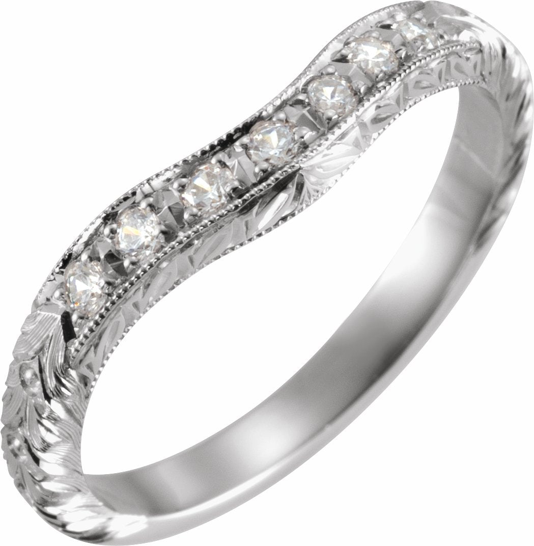 14K White 1/8 CTW Matching Diamond Band