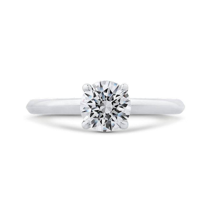 Shah Luxury 14K White Gold Solitaire Engagement Ring (Semi-Mount)