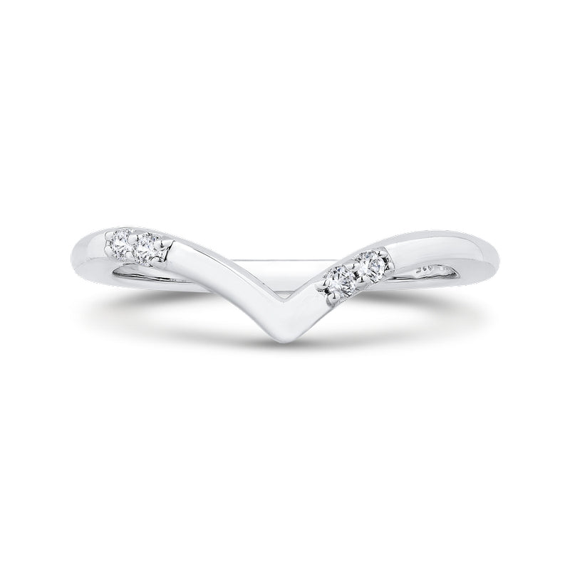 Shah Luxury 14K White Gold Diamond Contour Band