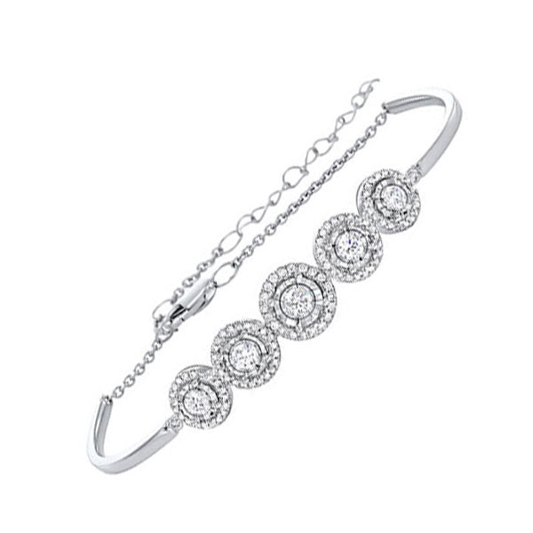 Gems One 14Kt White Gold Diamond (1 1/2Ctw) Bangle