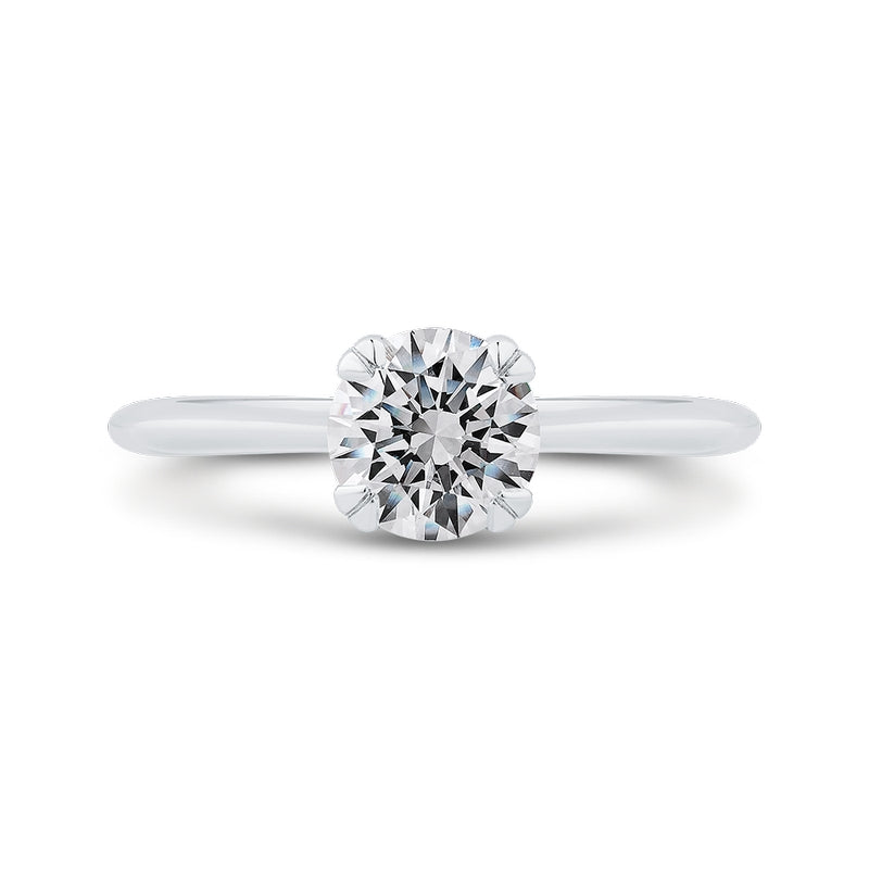Shah Luxury 14K White Gold Solitaire Engagement Ring (Semi-Mount)
