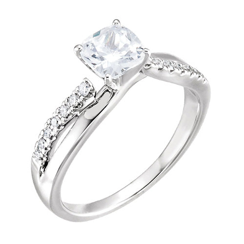 Stuller 14k White Gold Diamond Semi-mounting Engagement Ring