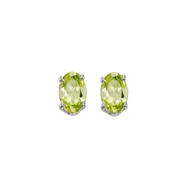 Gems One 14Kt White Gold Peridot (1 Ctw) Earring