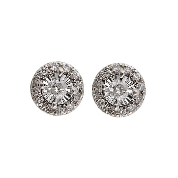 Gems One 14Kt White Gold Diamond (1/8Ctw) Earring