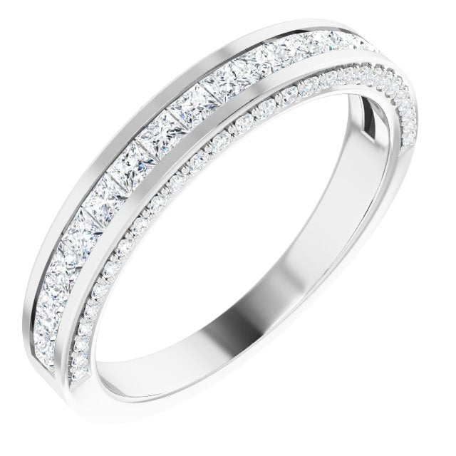 14K White 3/4 CTW Diamond Anniversary Band