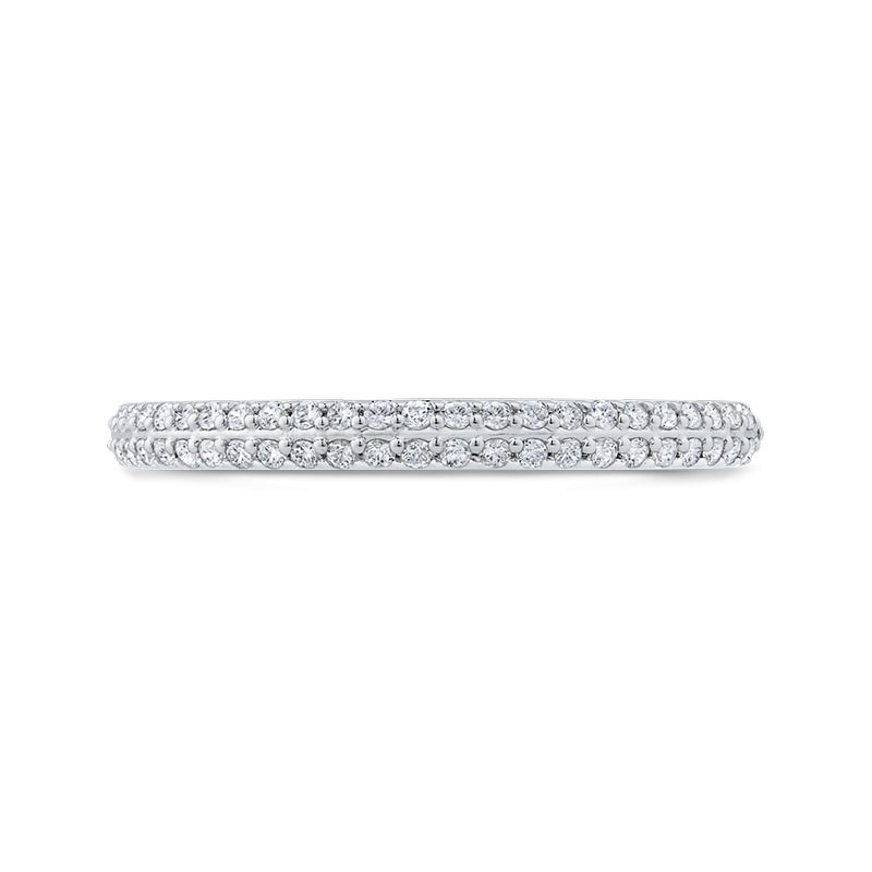 Shah Luxury 14K White Gold Diamond Wedding Band