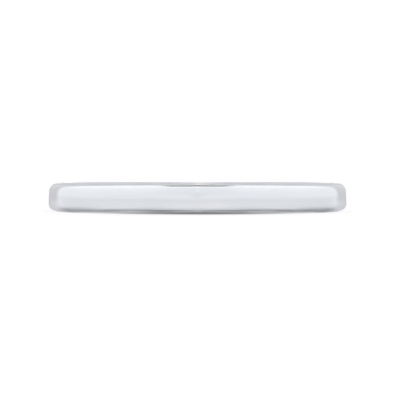 Shah Luxury 14K White Gold Plain Wedding Band