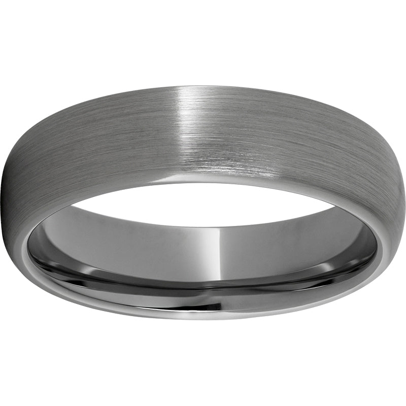 Rugged Tungsten 6mm Domed Band with Satin Finish