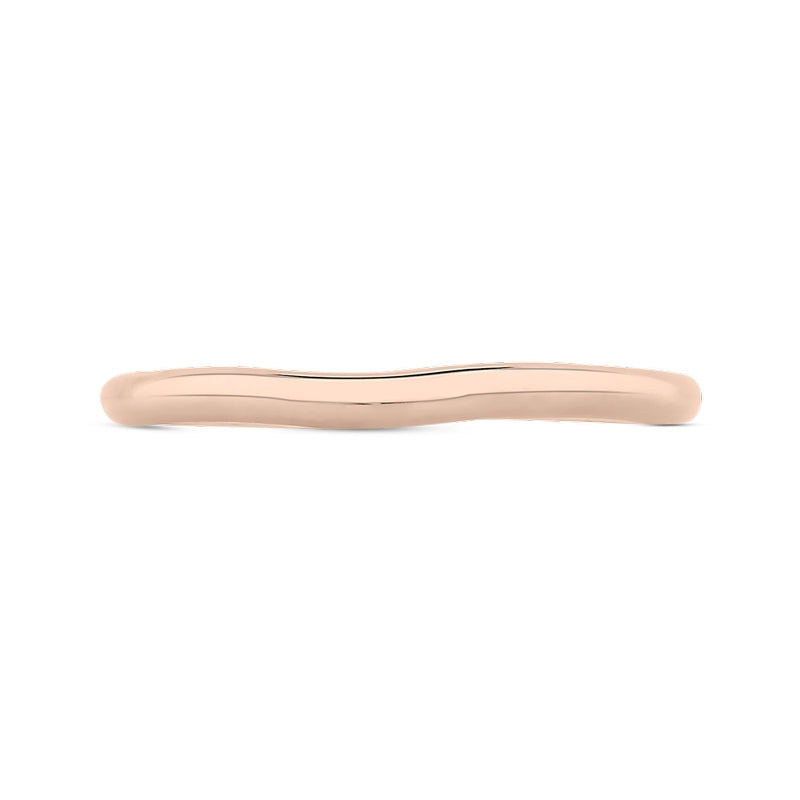 Shah Luxury 14K Rose Gold Plain Wedding Band