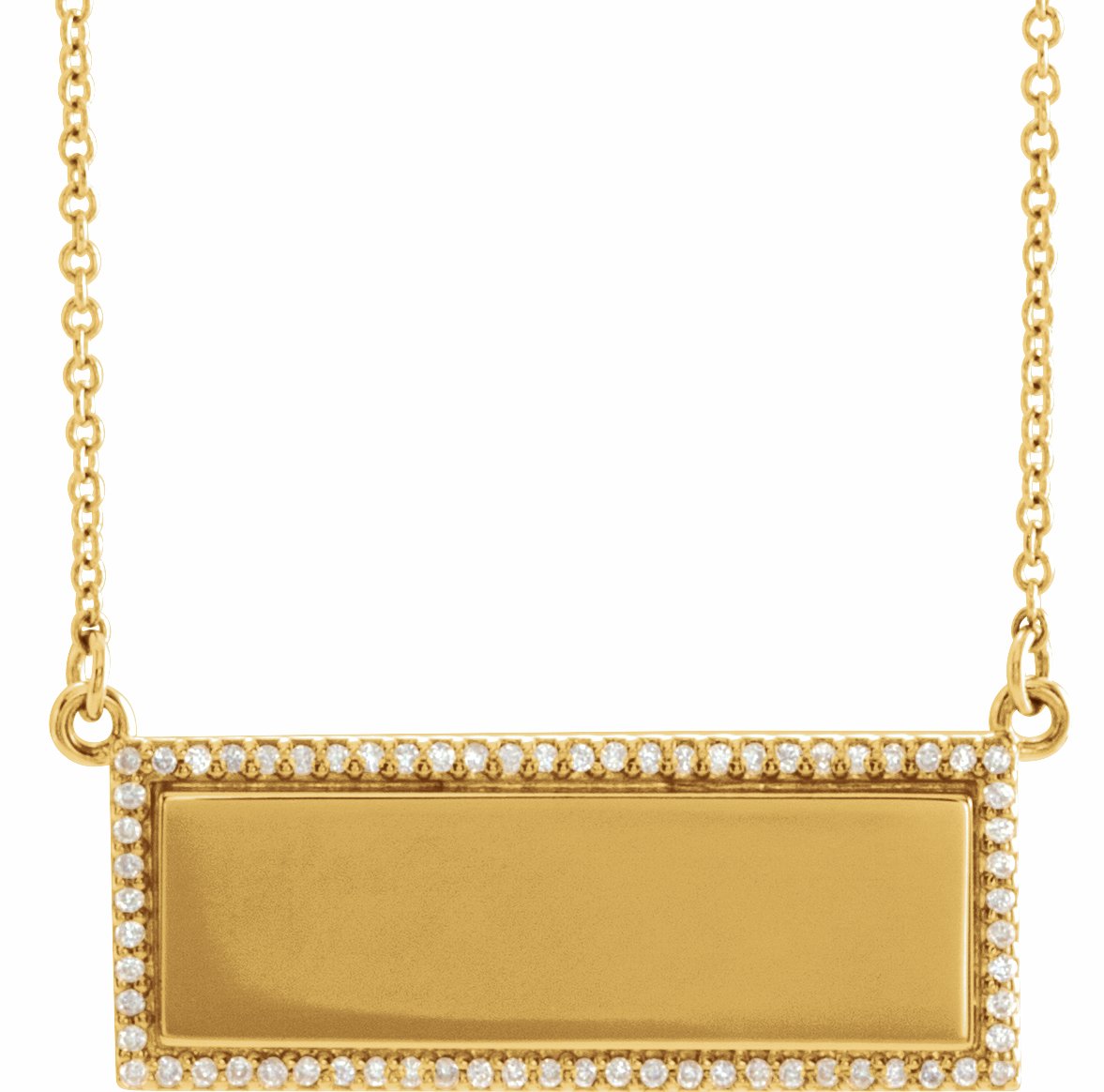 14K Yellow 1/6 CTW Diamond Bar 18 Necklace