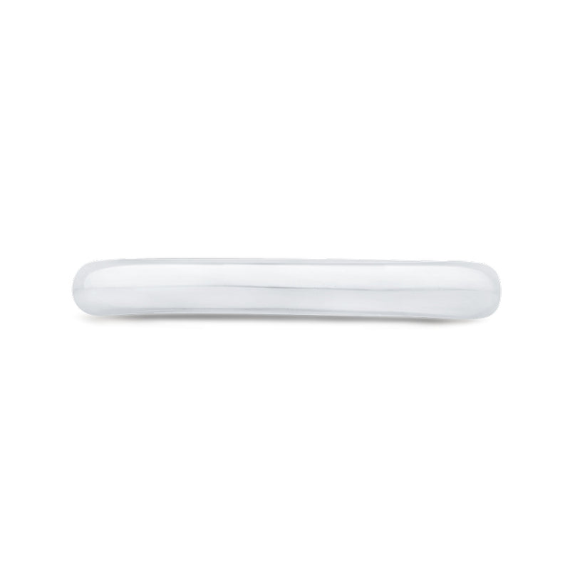 Shah Luxury 14K White Gold Plain Wedding Band