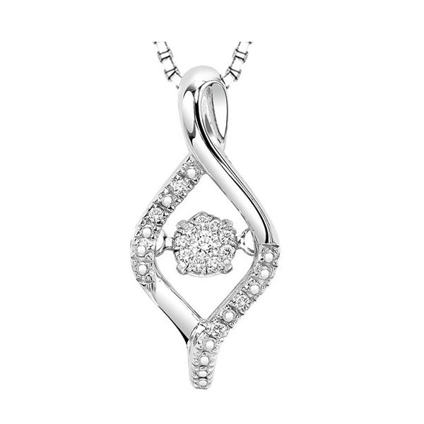 Gems One Silver Diamond (1/20 Ctw) Pendant