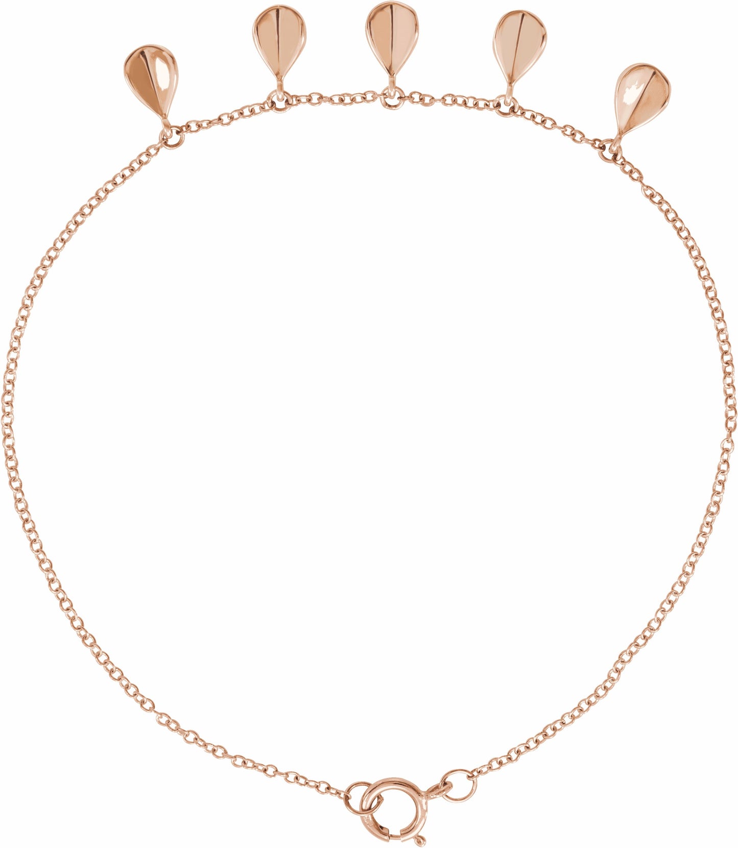 14K Rose Geometric 5-Station 7 Bracelet