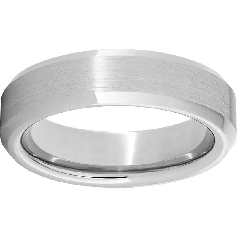 Serinium Beveled Edge Band with Satin Finish