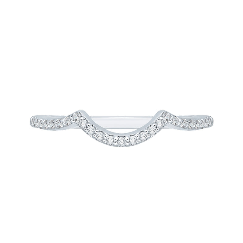 Shah Luxury 14K White Gold Diamond Wedding Band