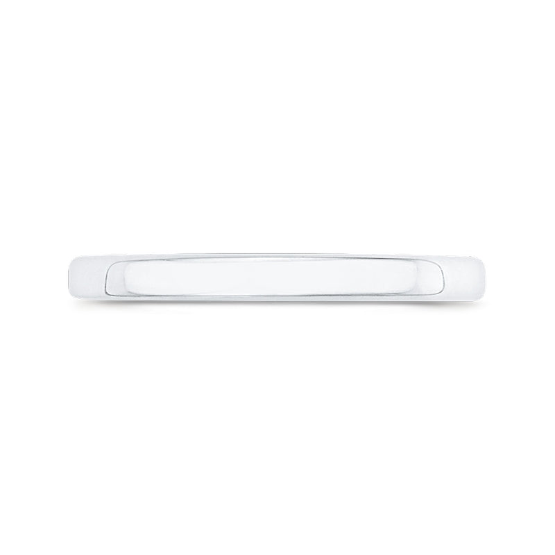 Shah Luxury 14K White Gold Plain Wedding Band