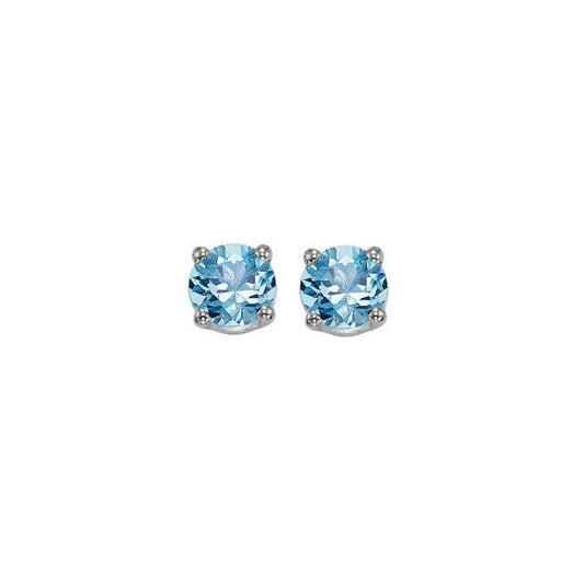 Gems One 14Kt White Gold Blue Topaz (1/2 Ctw) Earring