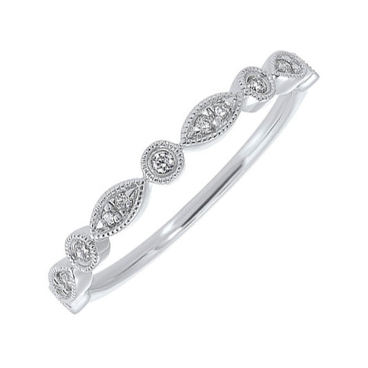 Gems One 14Kt White Gold Diamond (1/10 Ctw) Ring