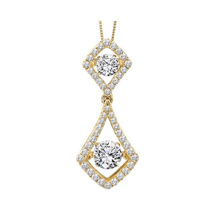 Gems One 14KT Yellow Gold & Diamond Rhythm Of Love Neckwear Pendant  - 3/4 ctw