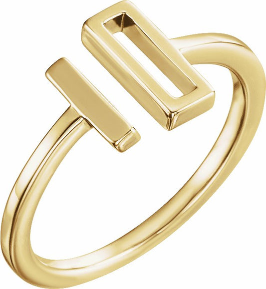 14K Yellow Bar Ring