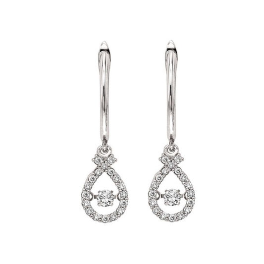 Gems One 14KT White Gold & Diamond Rhythm Of Love Fashion Earrings  - 1/2 ctw