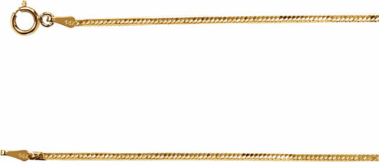 14K Yellow 1.5 mm Flexible Herringbone Chain 7 Chain