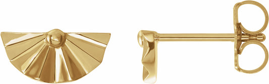 14K Yellow Geometric Earrings