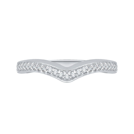 Shah Luxury 14K White Gold Diamond Wedding Band