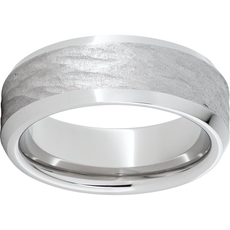 Serinium Beveled Edge Band with Bark Finish