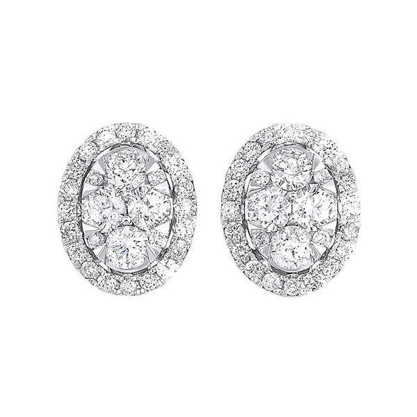Gems One 14Kt White Gold Diamond (1Ctw) Earring