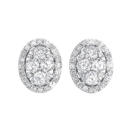 Gems One 14Kt White Gold Diamond (1Ctw) Earring