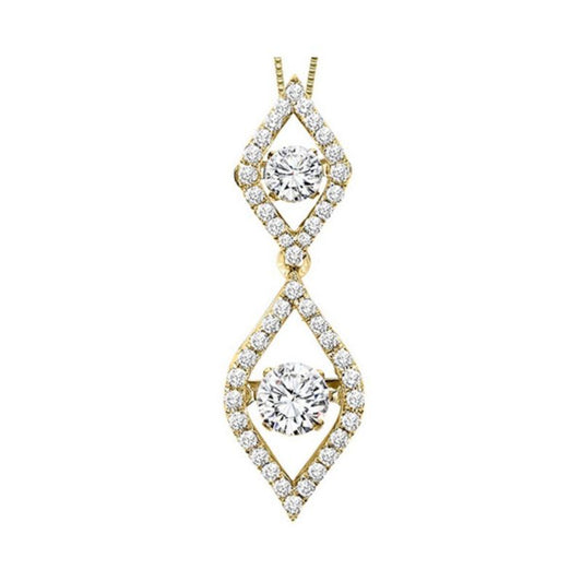 Gems One 14KT Yellow Gold & Diamond Rhythm Of Love Neckwear Pendant  - 3/4 ctw