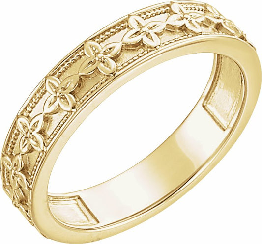 14K Yellow Stackable Ring