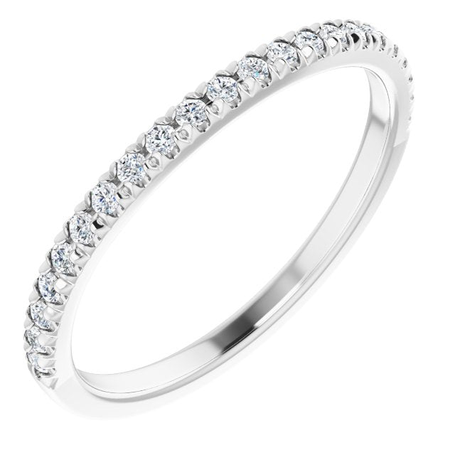 14K White 1/5 CTW Diamond Matching Band