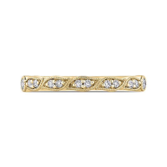 Shah Luxury Half-Eternity Wedding Band In Round Diamond 14K Yellow Gold