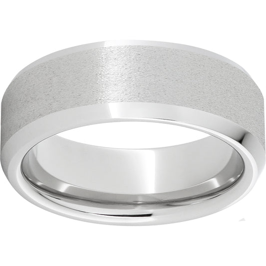Serinium Beveled Edge Band with Stone Finish and Polished Edges