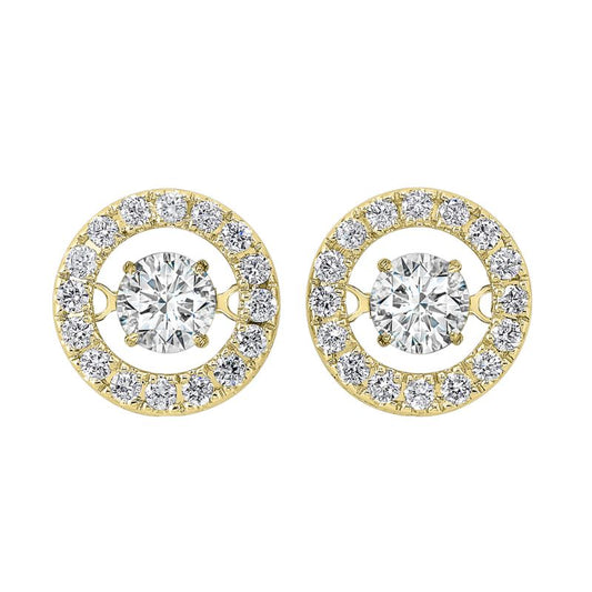 Gems One 14KT Yellow Gold & Diamond Rhythm Of Love Fashion Earrings   - 1 ctw