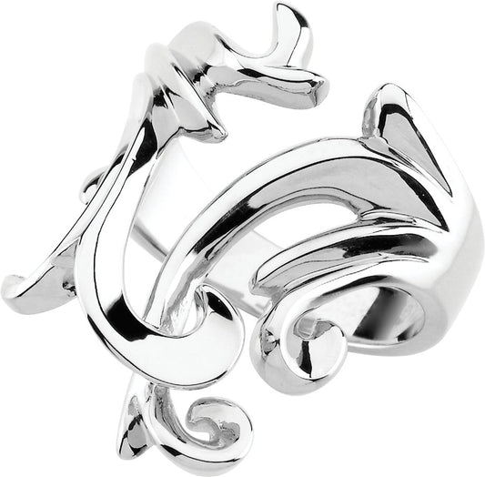 14K White Freeform Ring