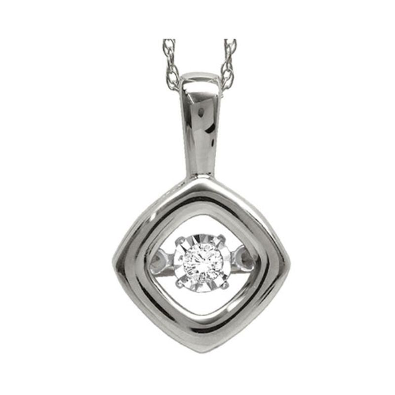 Gems One 14KT White Gold & Diamond Rhythm Of Love Neckwear Pendant  - 1/5 ctw