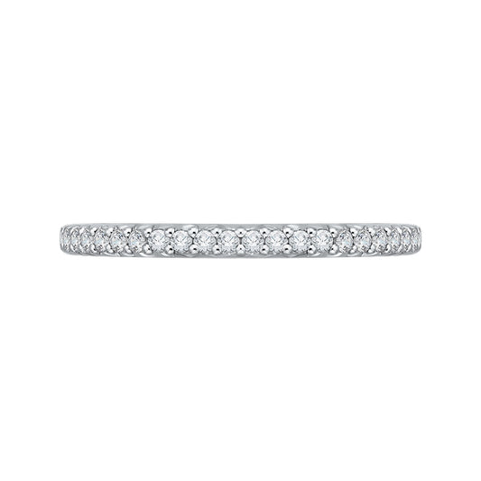 Shah Luxury 14K Two-Tone Gold Round Diamond Half-Eternity Wedding Band