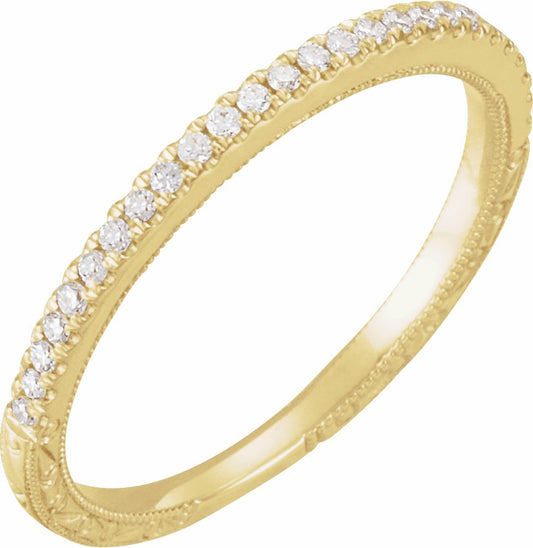 14K Yellow 1/6 CTW Diamond Anniversary Band