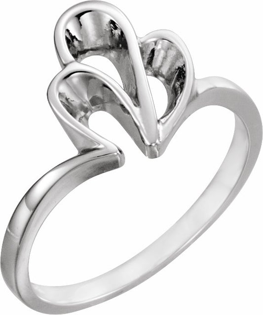 14K White Freeform Remount Ring