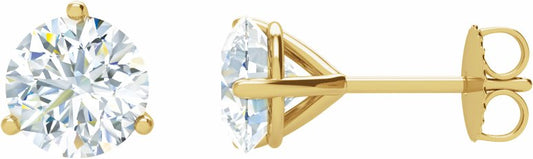 14K Yellow 1 CTW Diamond Stud Earrings