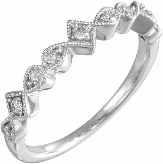 14K White 1/5 CTW Diamond Anniversary Band