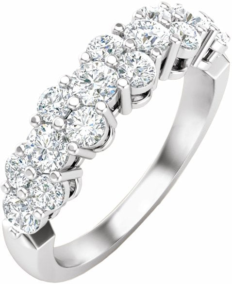 Platinum 1 CTW Diamond Anniversary Band