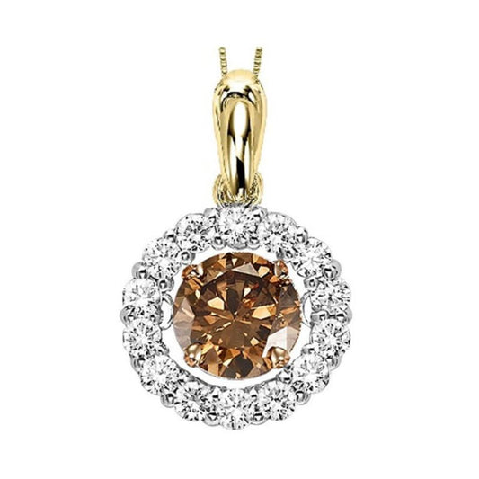 Gems One 14KT Yellow Gold & Diamond Rhythm Of Love Neckwear Pendant  - 3/4 ctw