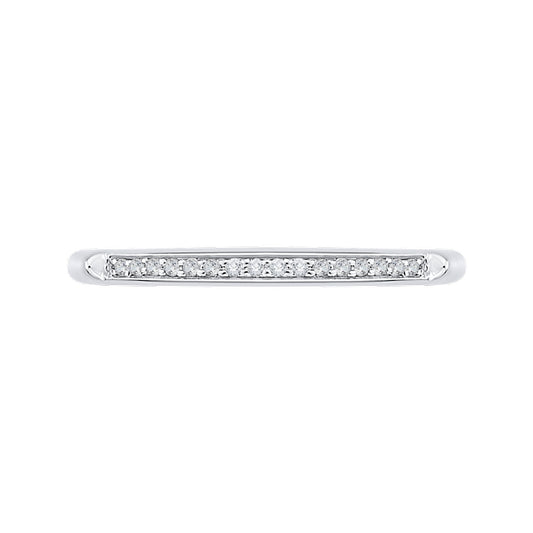 Shah Luxury Round Diamond Wedding Band In 14K White Gold