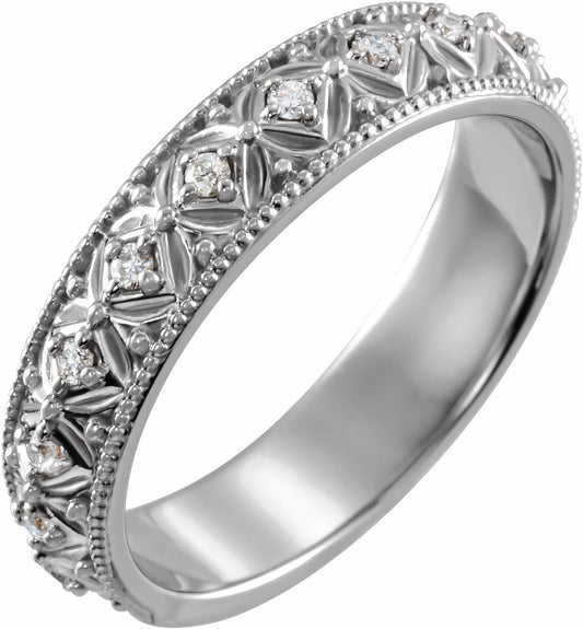 14K White 1/6 CTW Diamond Anniversary Band