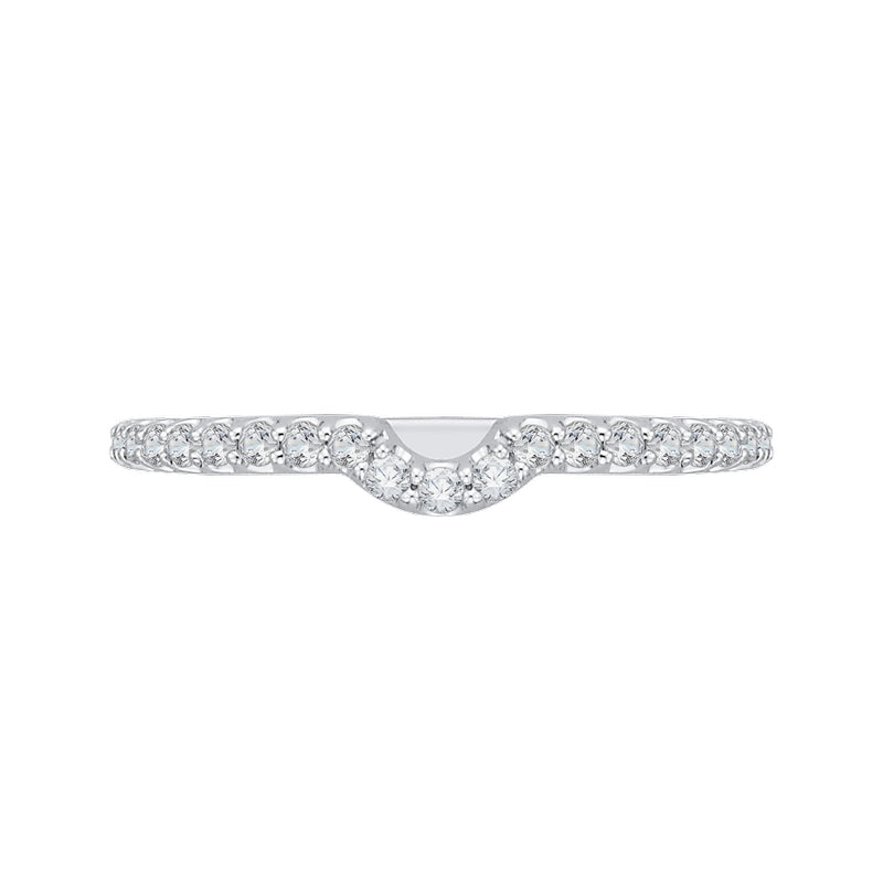 Shah Luxury Round Diamond Wedding Band In 14K White Gold