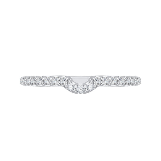 Shah Luxury Round Diamond Wedding Band In 14K White Gold